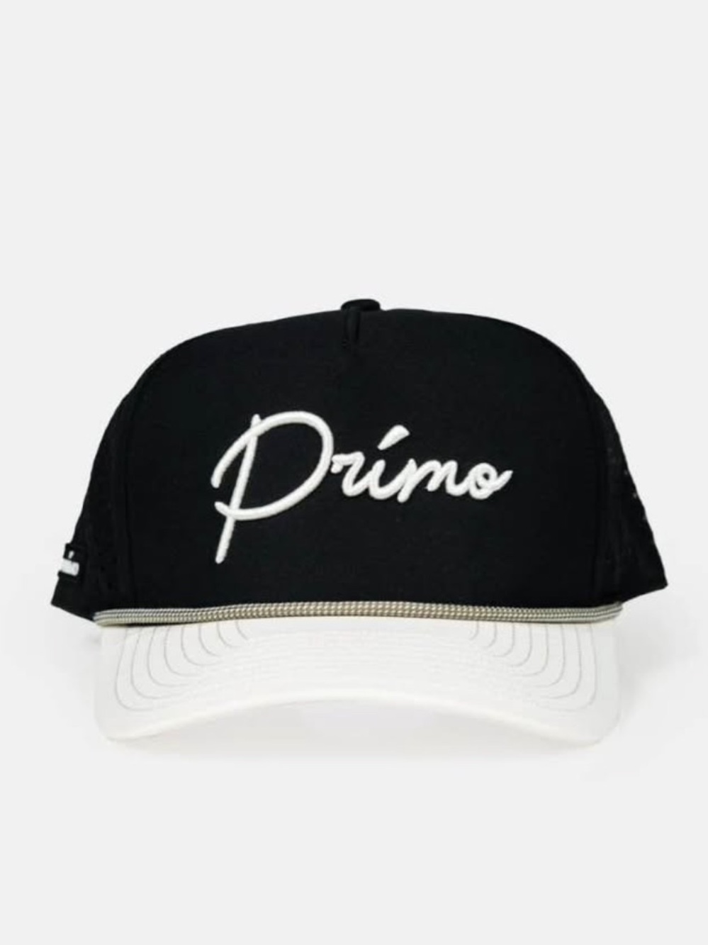 Primo Script Logo Two-Tone Baseball Cap - Black & White
